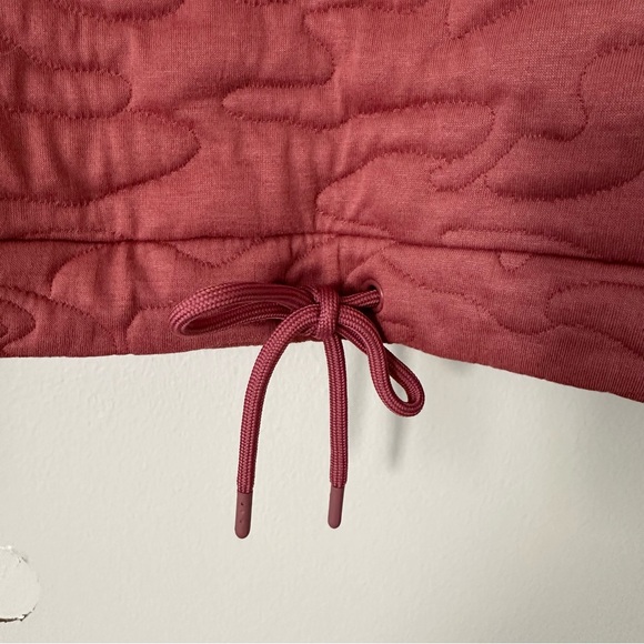 | gap • mauve/pink quinn quilted jacquard hoodie • size small petite | - Picture 8 of 10